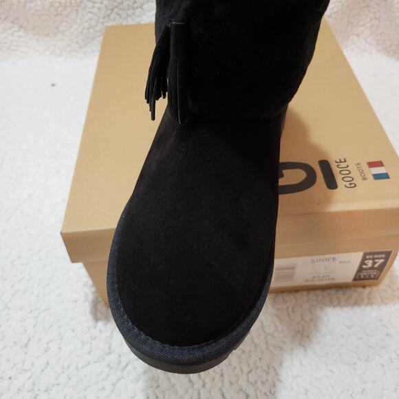 NEW Bayton Women's Adak Cuff Fashion Suede Bootie Black size 6 - Picture 2 of 8